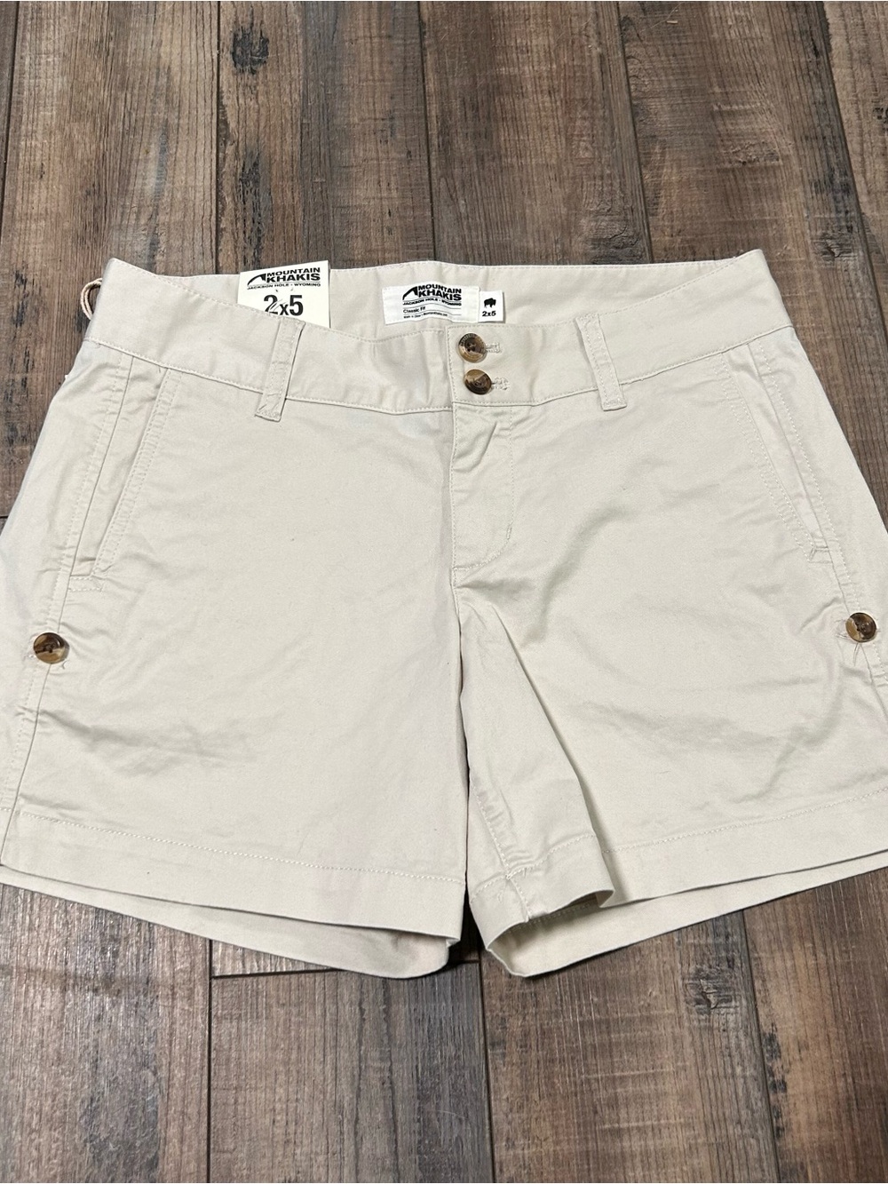 Mountain Khakis Shorts Womens 2 Sadie Chino Pockets Roll Leg 5” Classic Fit